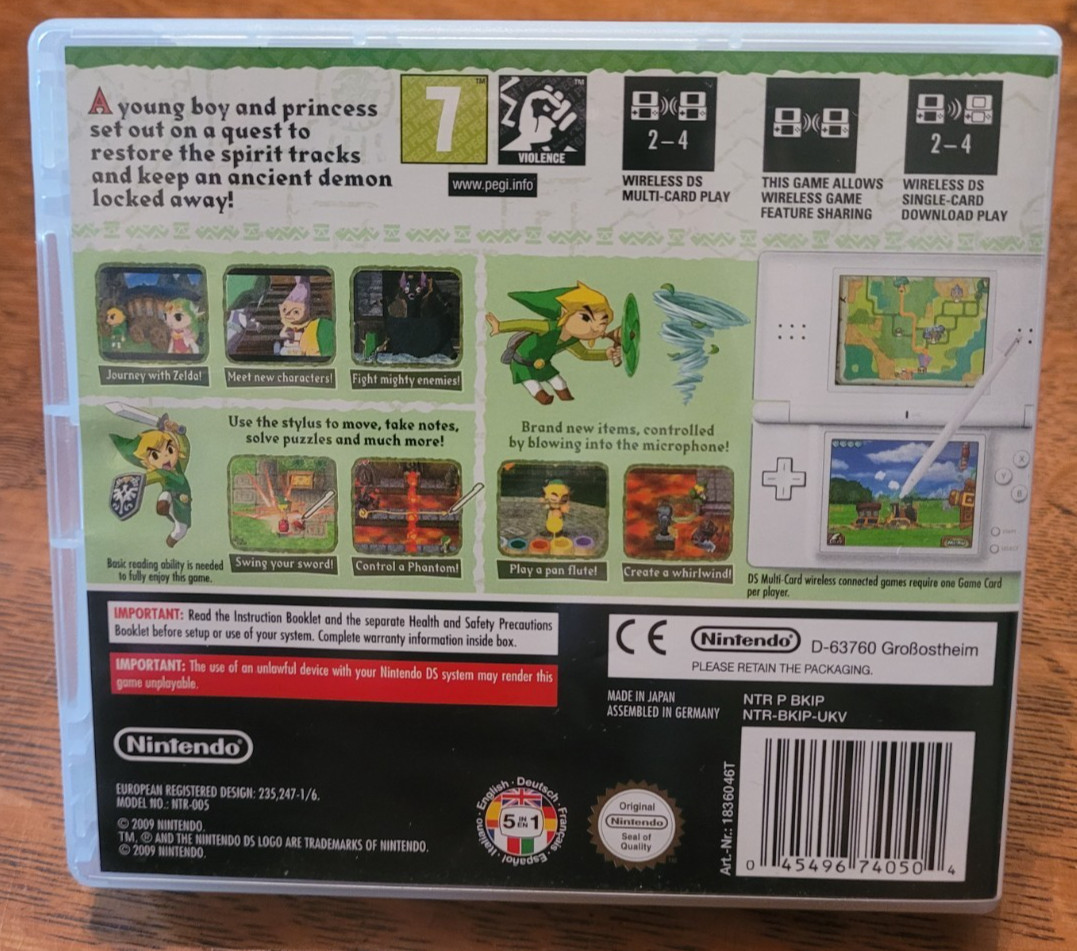 THE LEGEND OF ZELDA SPIRIT TRACKS (Nintendo DS 2DS 3DS) COMPLETE TESTED RARE CIB