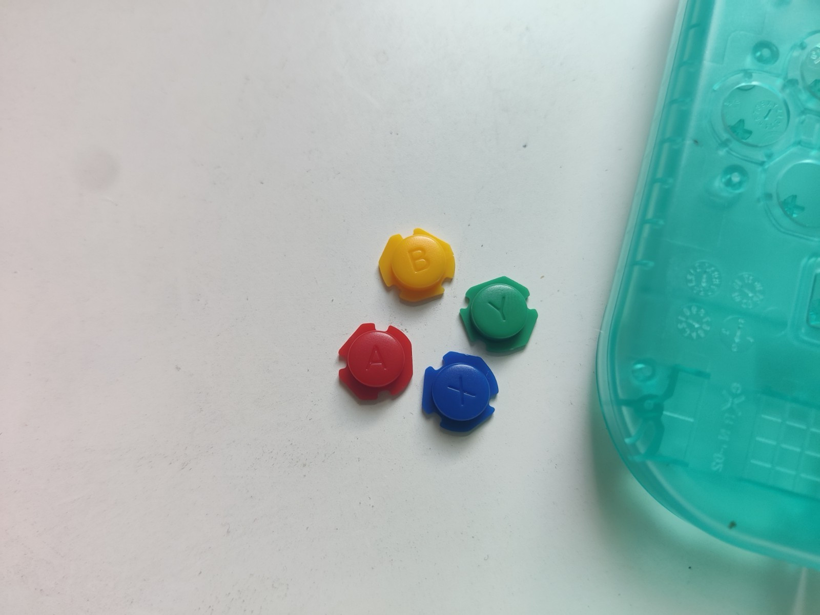 Clear Aqua Blue Joy-Con Replacement Shell Nintendo Switch Mixed Color Buttons