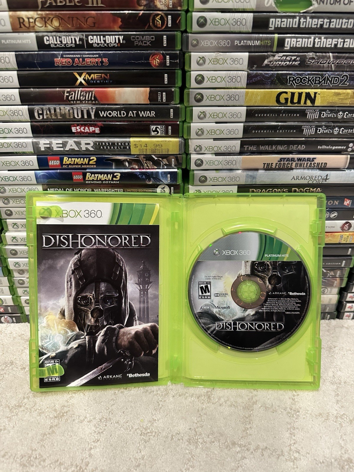 Dishonored Platinum Hits (Microsoft Xbox 360) Complete CIB Tested