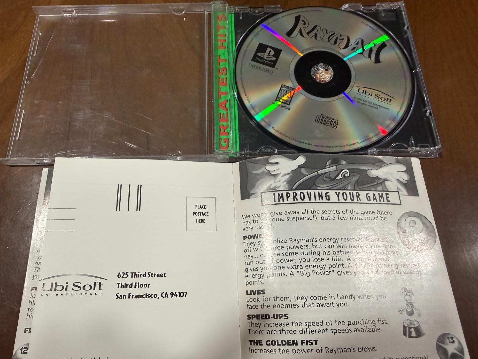 Rayman Sony PlayStation 1 PS1 Greatest Hits CIB Tested Works Video Game COMPLETE