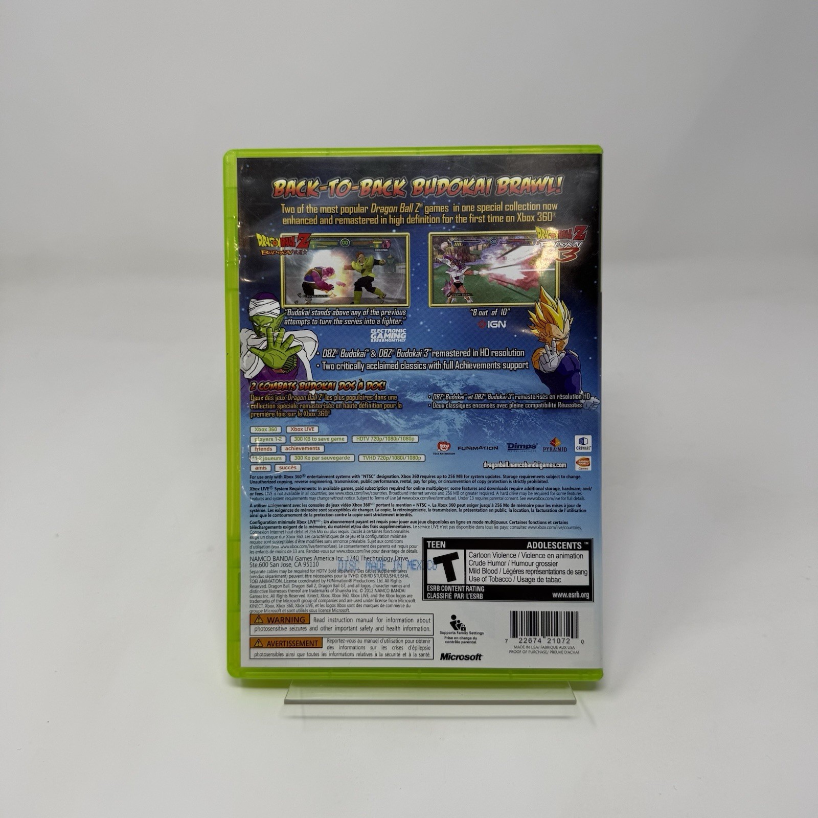 Dragon Ball Z: Budokai HD Collection -Xbox 360 (2012) Missing Manual Tested