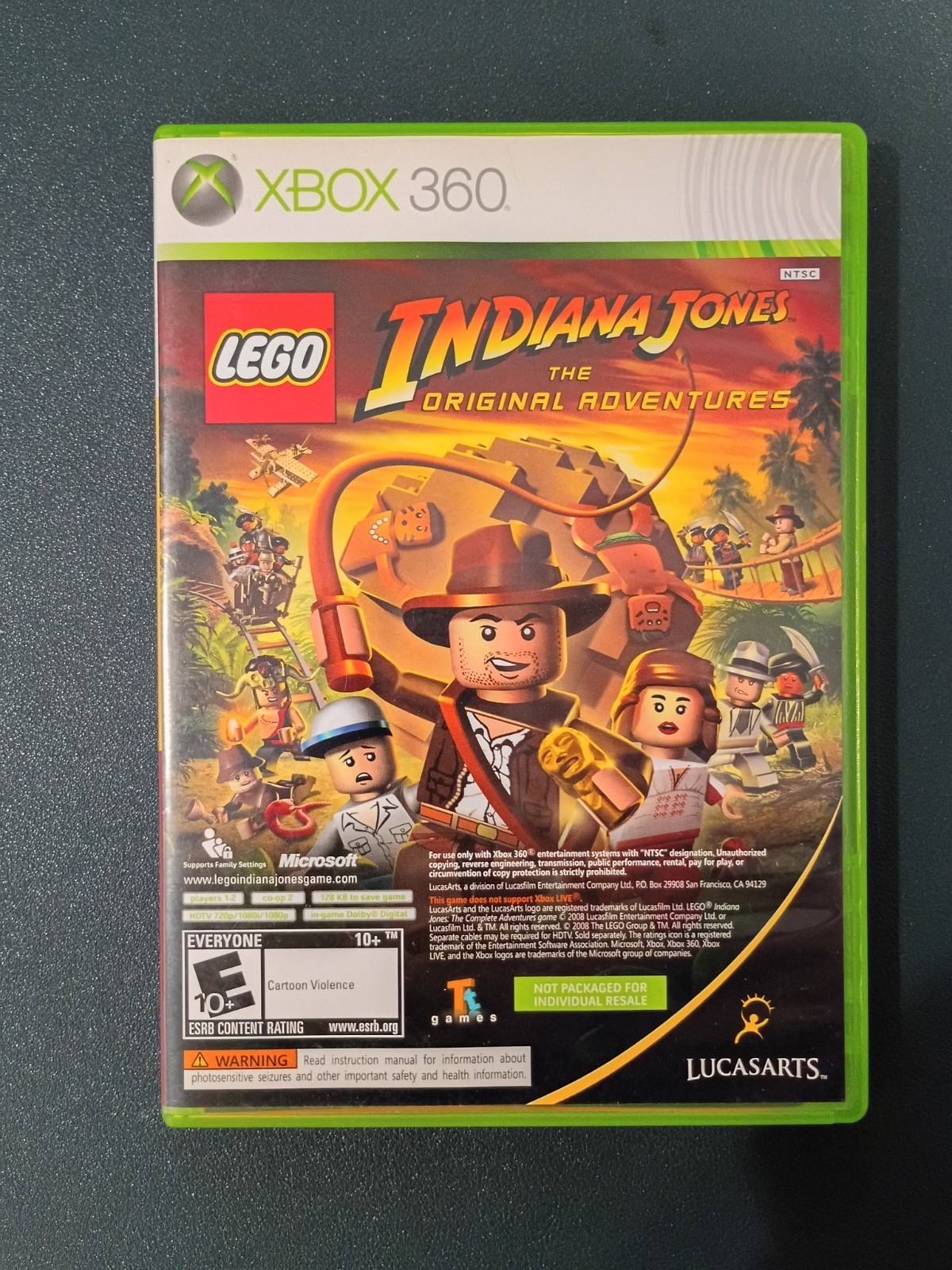 LEGO Indiana Jones: The Original Adventures/Kung Fu Panda Xbox 360 CIB Tested