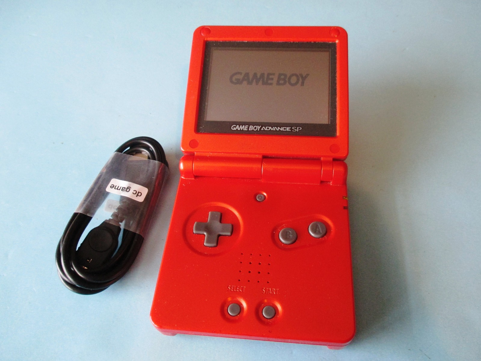 Nintendo Game Boy Advance SP Flame Red System w/Charger FREE Ship!