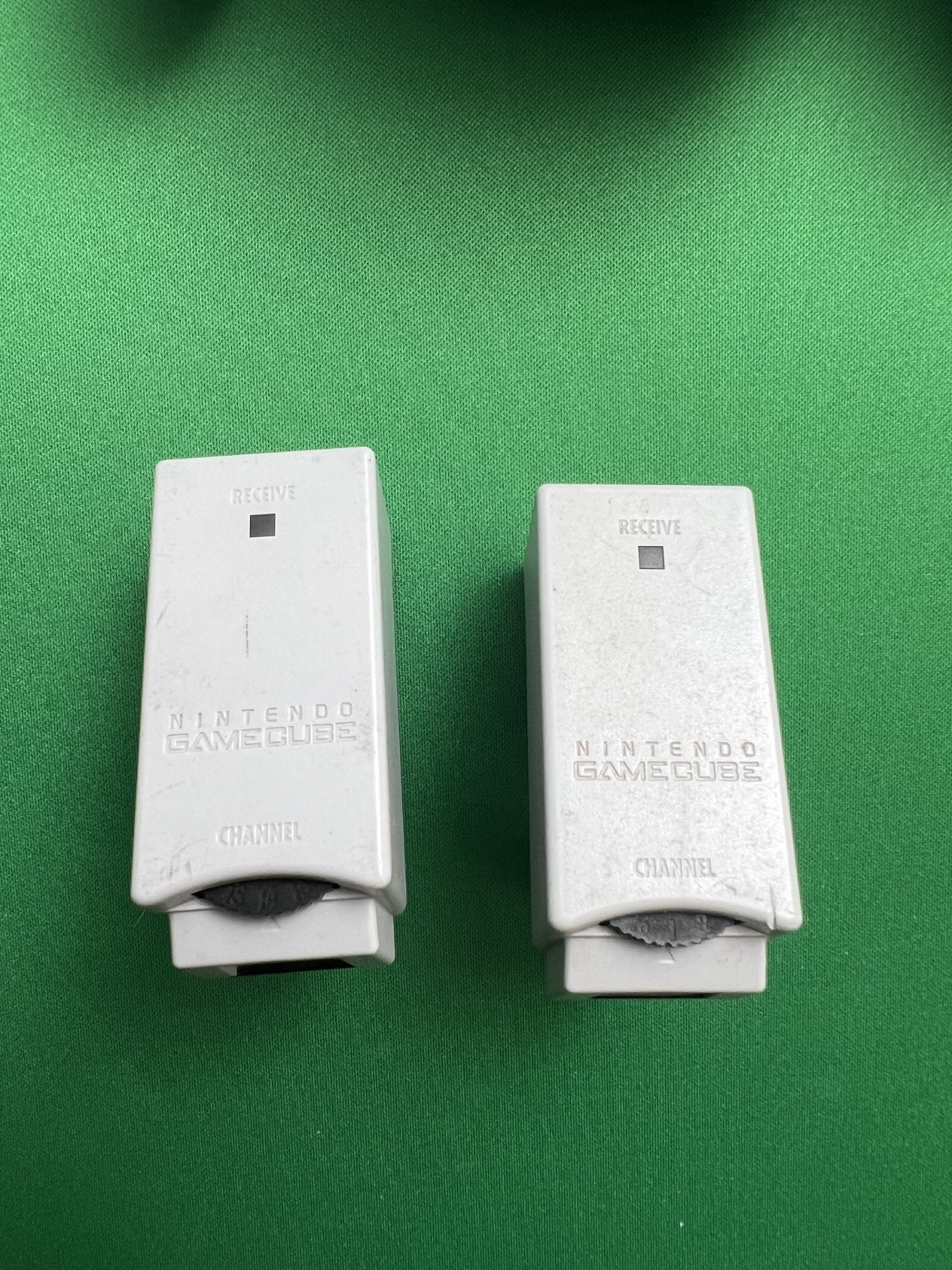 x2 Tested GameCube Wavebird Wireless Controllers + Receivers No Battery Covers