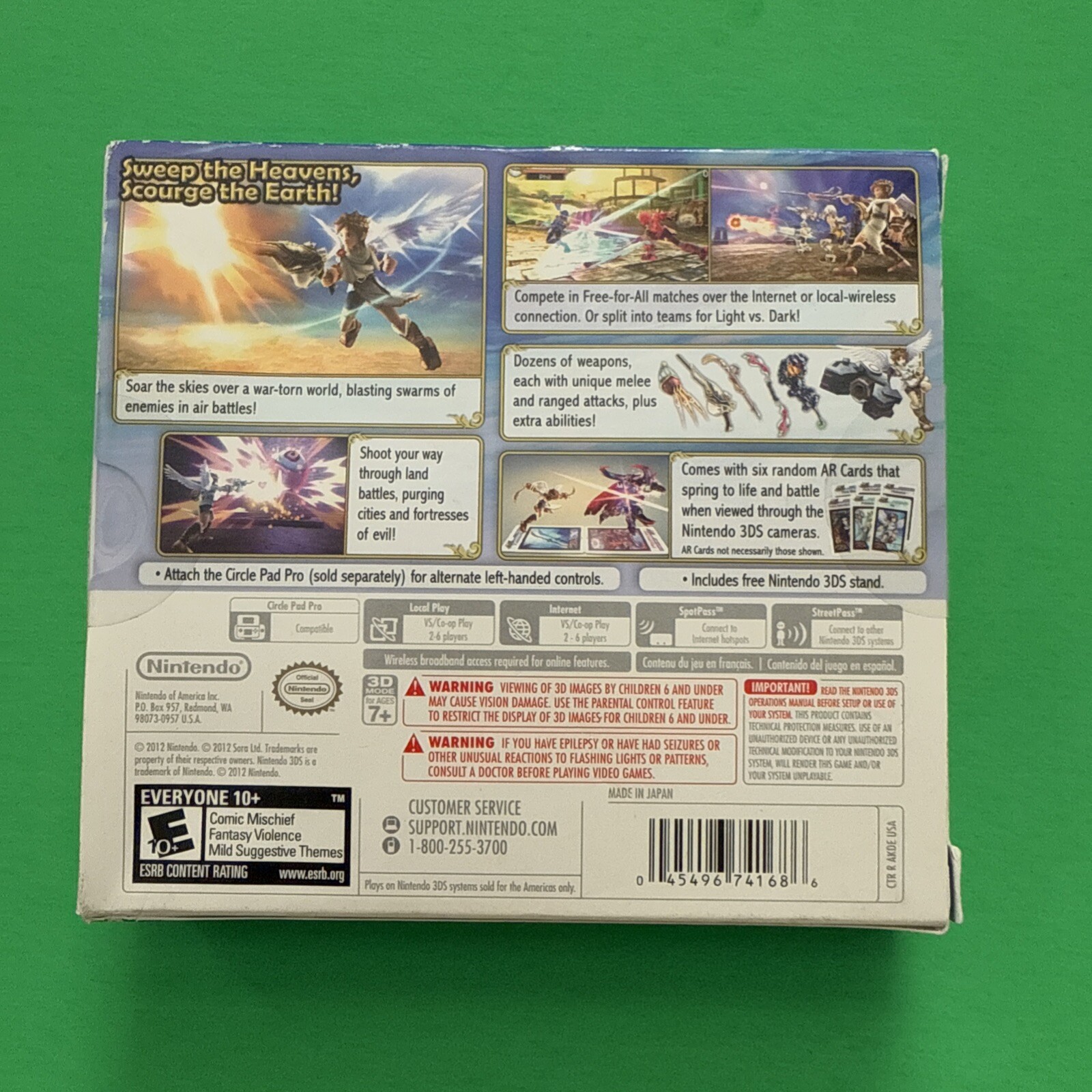 Kid Icarus Uprising (Nintendo 3DS, 2012) Box Opened / Game New Sealed