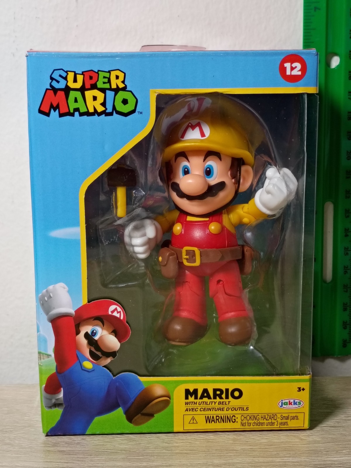 4″ BUILDER SUPER MARIO with Utility Belt #12 World of Nintendo GameStop Jakks