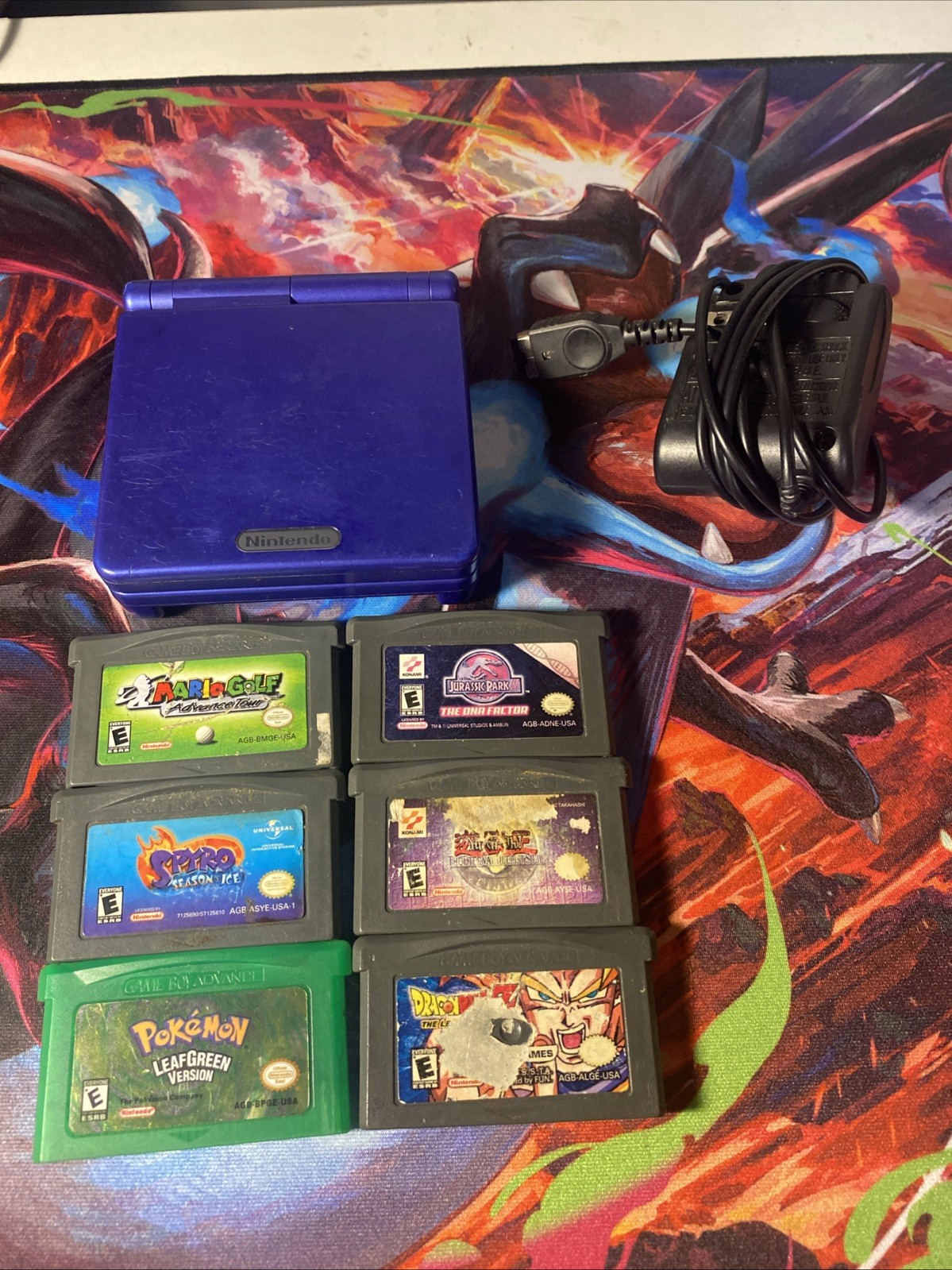 Nintendo Game Boy Advance SP Console – Cobalt Blue with Charger & 6 Games!