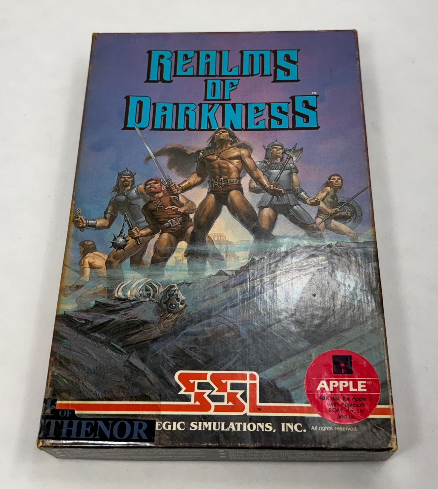 Realms of Darkness 1987 Apple II Complete CIB Game Floppy Disks Maps Untested