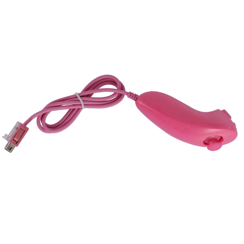 Built in Motion Plus Remote Controller And Nunchuck For Nintendo Wii Wii U Pink