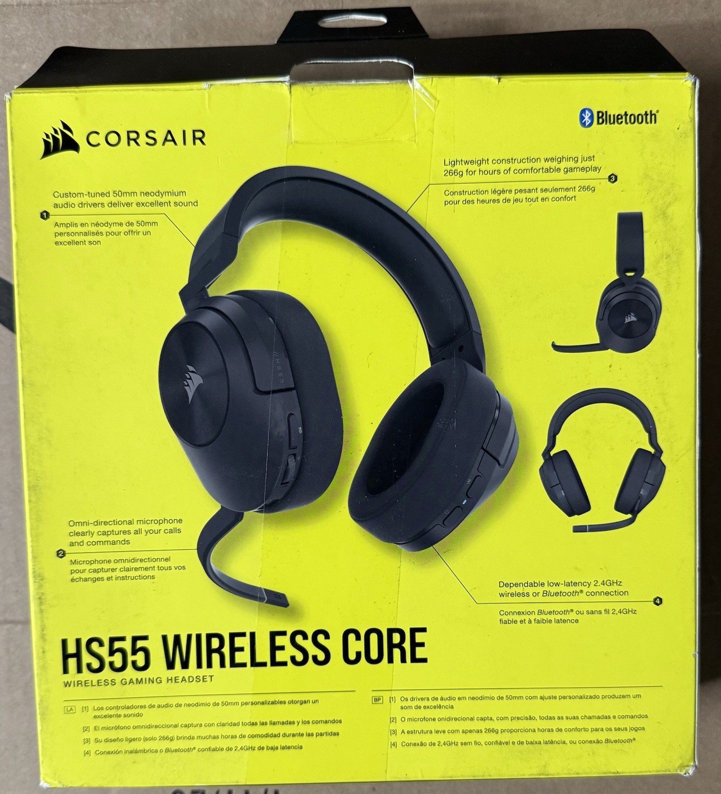 Corsair HS55 Wireless Core Gaming Headset – PC, PS5, Mac, Bluetooth | Gray