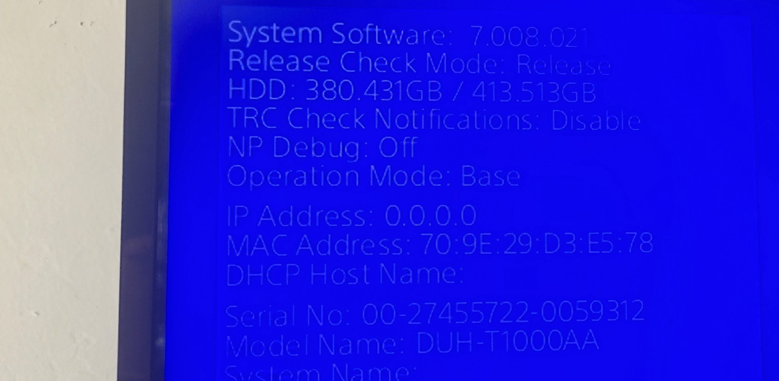 Sony PS4 Test Kit 500MB Console Gaming System DUH-T1000AA
