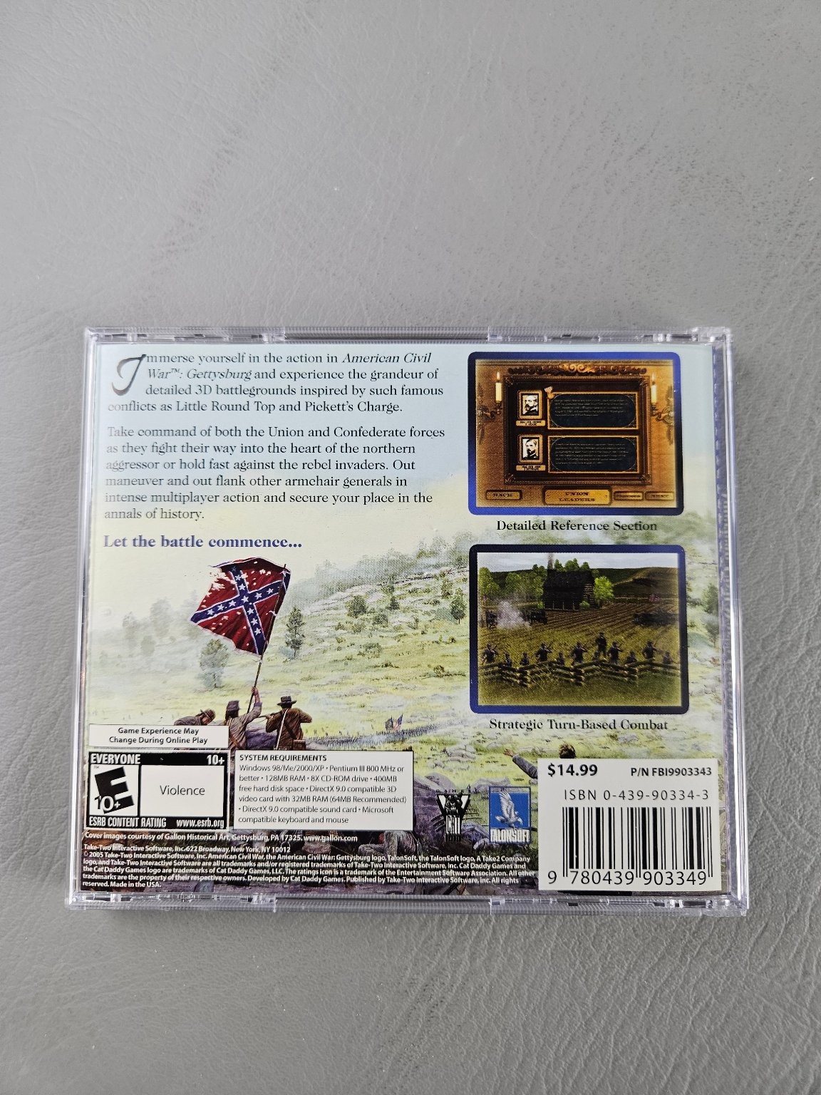Gettysburg American Civil War PC Video Game Turn-Based Strategy CIB