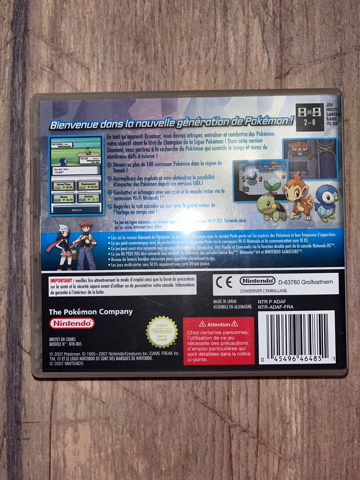 Pokemon Diamond avec boite + notice – Nintendo DS (2007) FR –