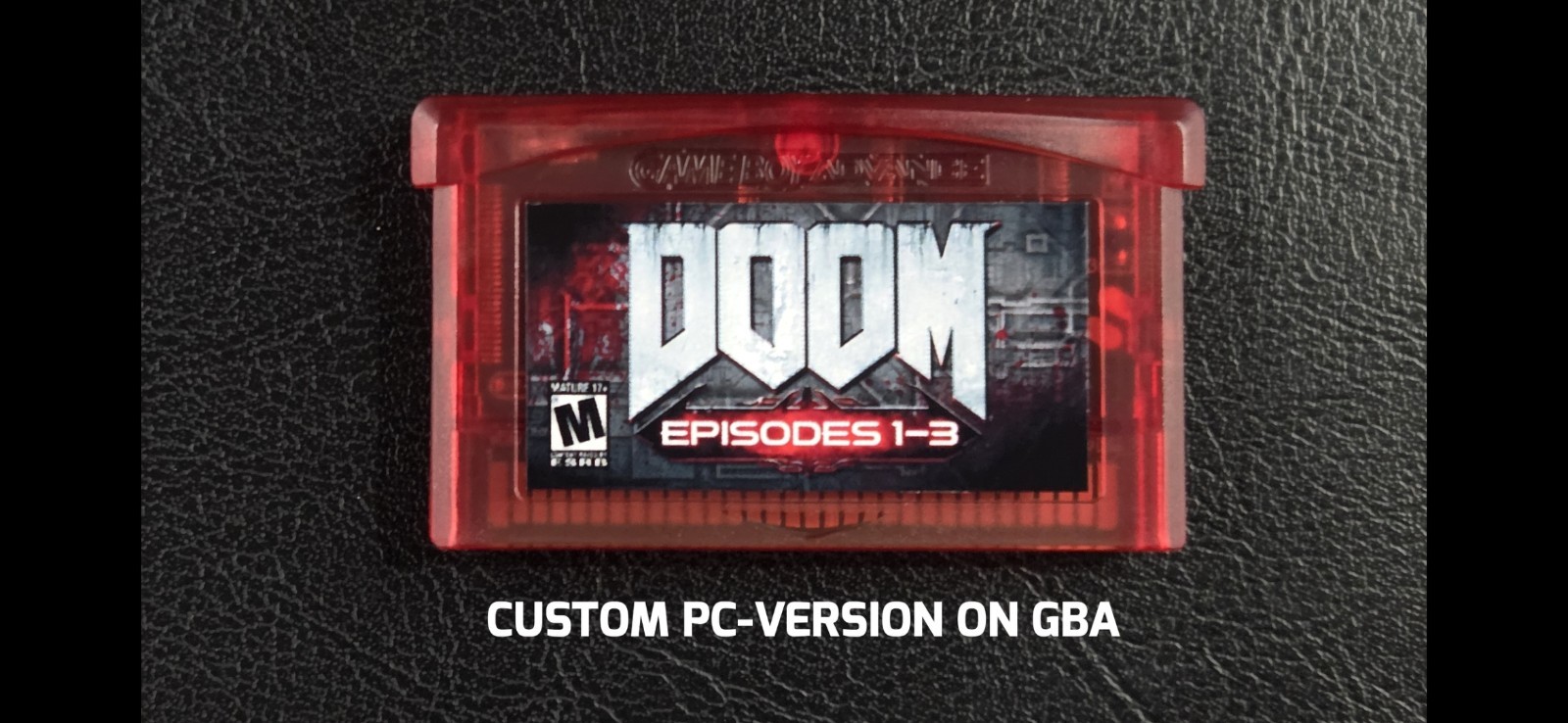 Doom Custom PC Conversion on Nintendo GBA Gameboy Advance Video Game
