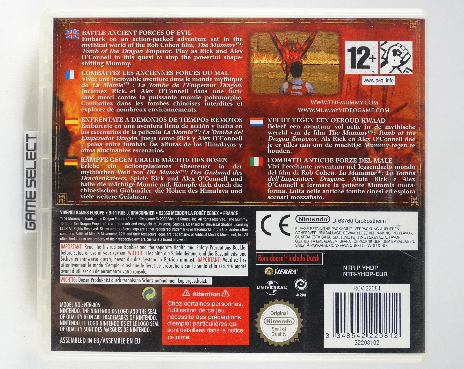 THE MUMMY TOMB OF THE DRAGON EMPEROR DS PAL OF THE EUR ITA FULL ITALIAN
