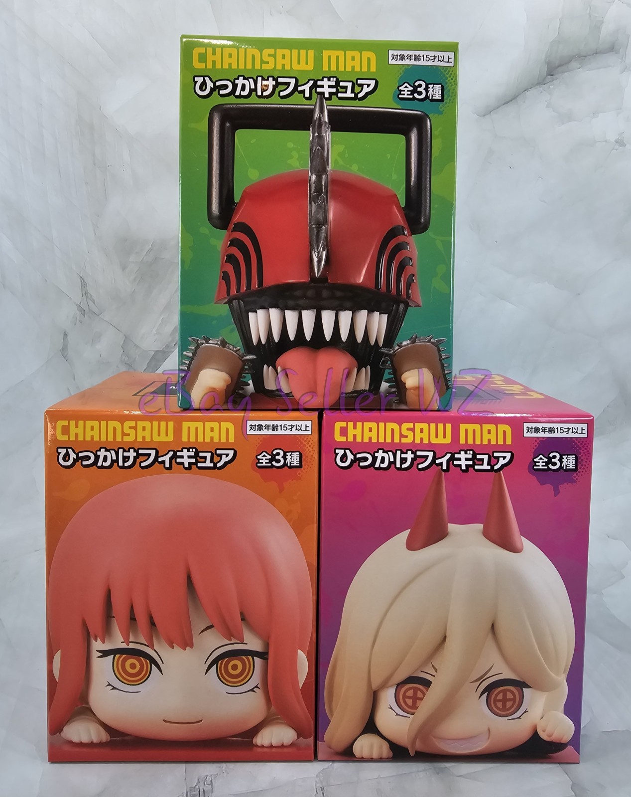 Chainsaw Man, Power, Makima Hikkake Figure Set of 3 Denji Hooked FuRyu New