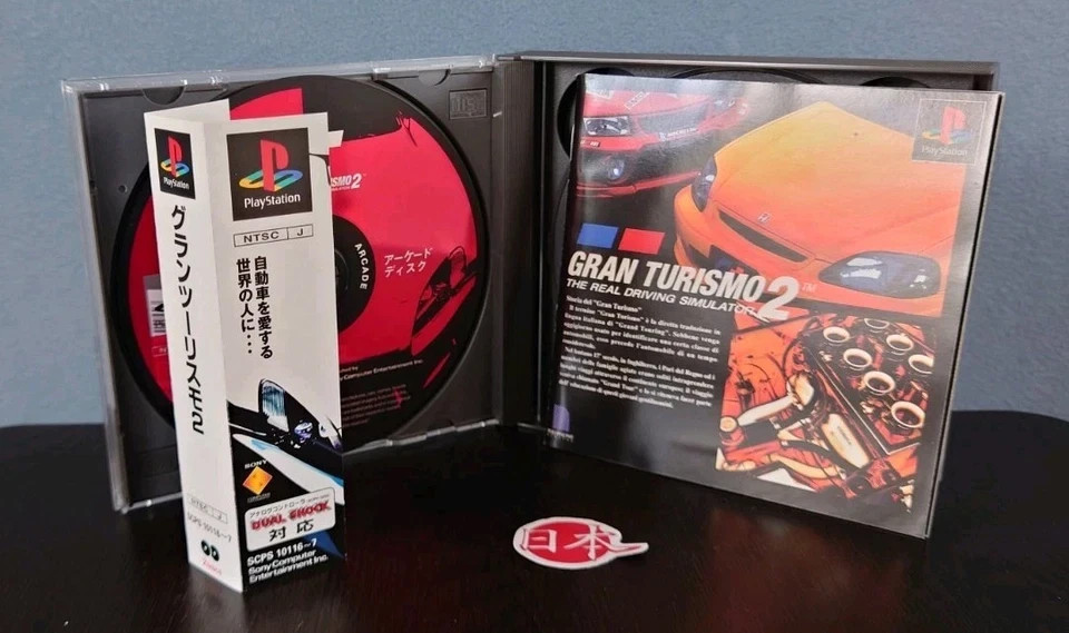 Playstation Gran Turismo 2 + SPINE CARD Japanese PS1 Game Free Ship