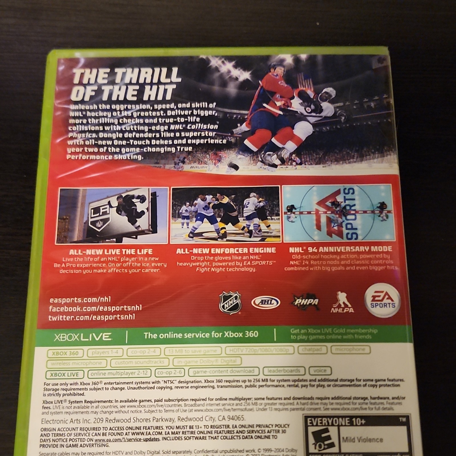 EA Sports NHL 14 Microsoft Xbox 360 E10+ NTSC-U/C 2013 Xbox Live