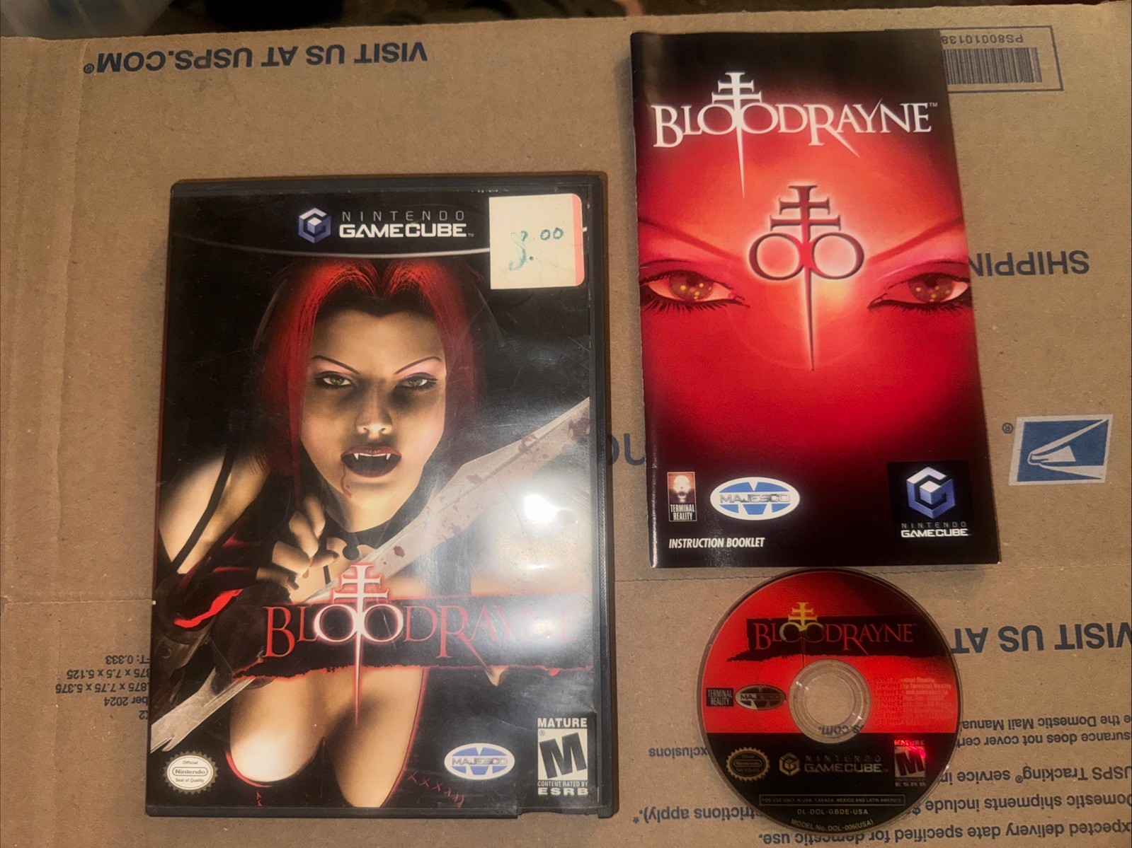 BloodRayne Nintendo GameCube 2002 w/ Manual Game
