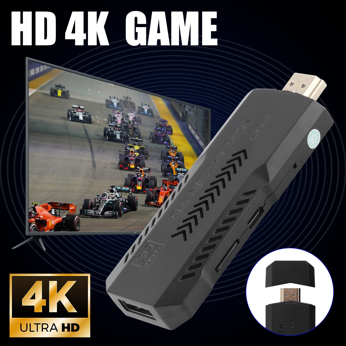 X2 Pro 4K Game Stick 35,000+ Games 256GB Dual Wireless Controllers Retro Console