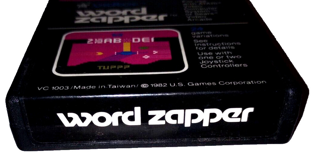 Word Zapper Video Game Cartridge – 1982 – Atari 2600 – Good Condition