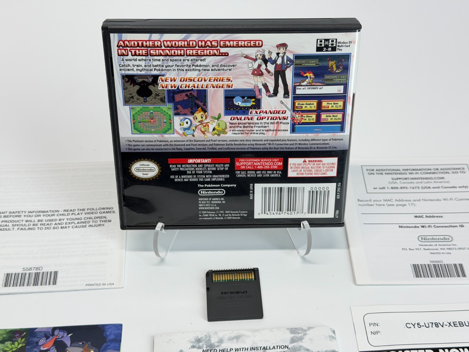 Pokemon Platinum Version (Nintendo DS) Complete w/Green Insert Authentic