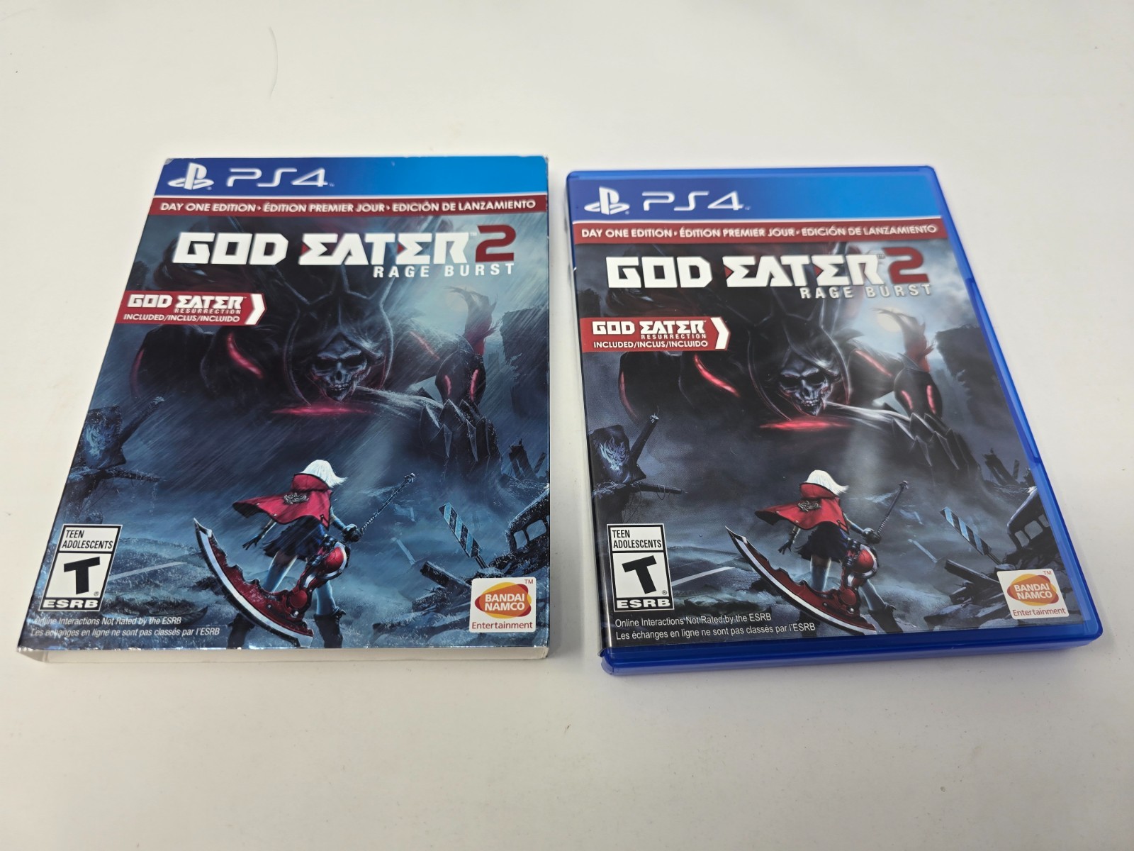 God Eater 2: Rage Burst Day One Edition (Sony PlayStation 4, 2016) W/Slip Cover