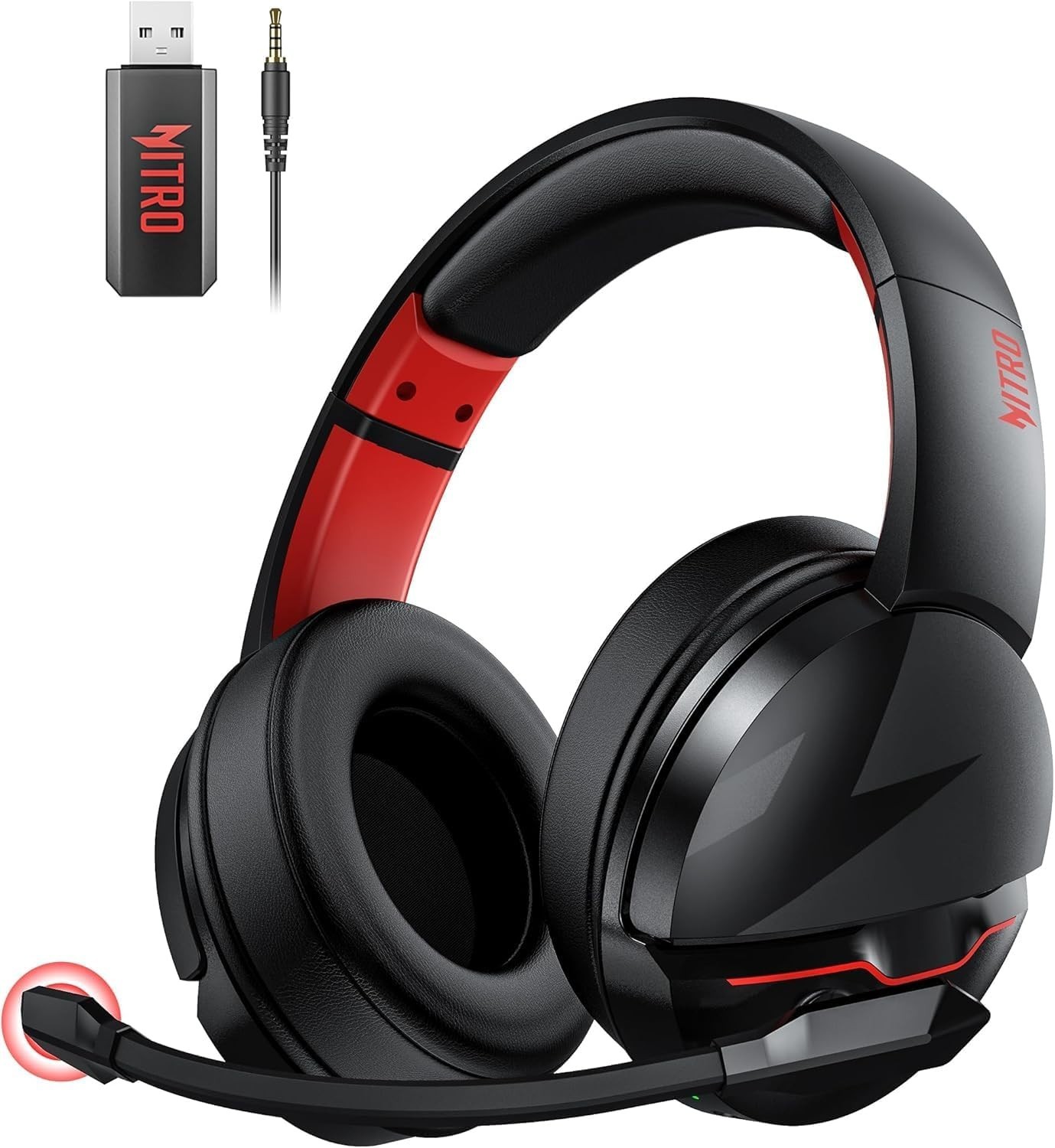 Acer 2.4GHz Wireless Gaming Headset Bluetooth 5.3 w/Mic PS5 PS4 PC 3.5mm 100H Ba