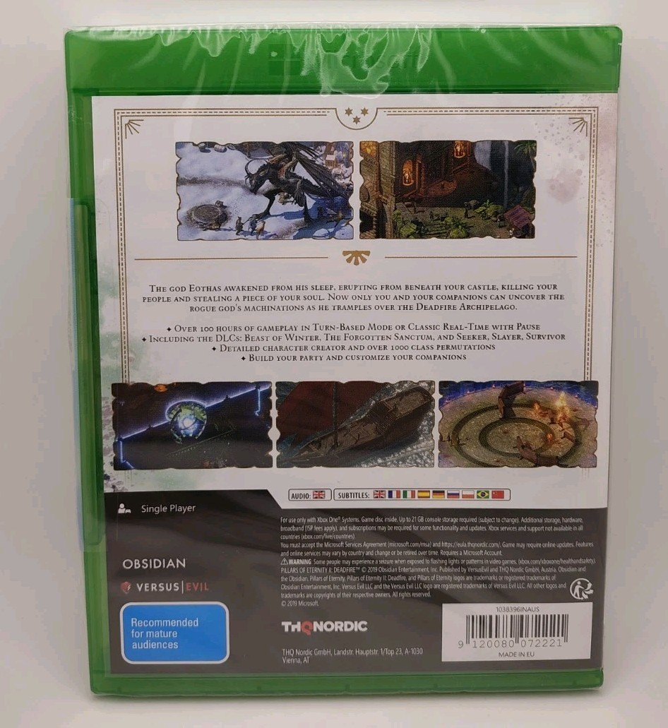 Pillars Of Eternity 2 Deadfire (Ultimate Edition) (Xbox One) Brand New Sealed
