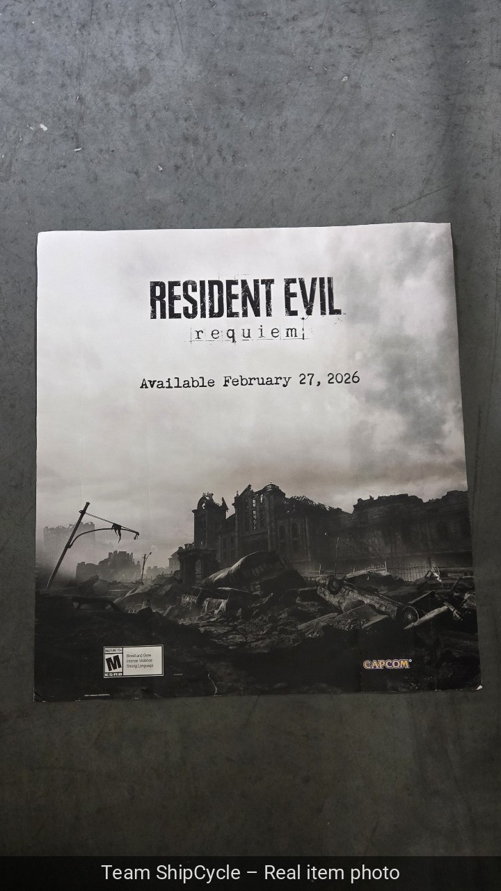 DEFECTIVE Resident evil Requiem GameStop Large cardstock promo poster Pl G3D