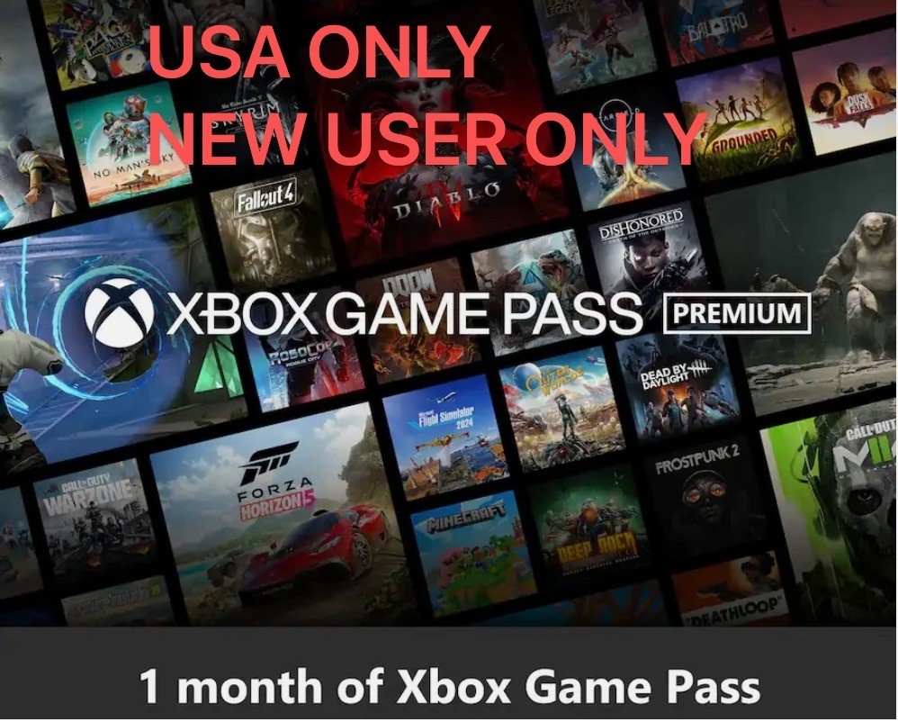 Microsoft Xbox Game Pass Premium 1 Month Membership (New Members only -Digital)