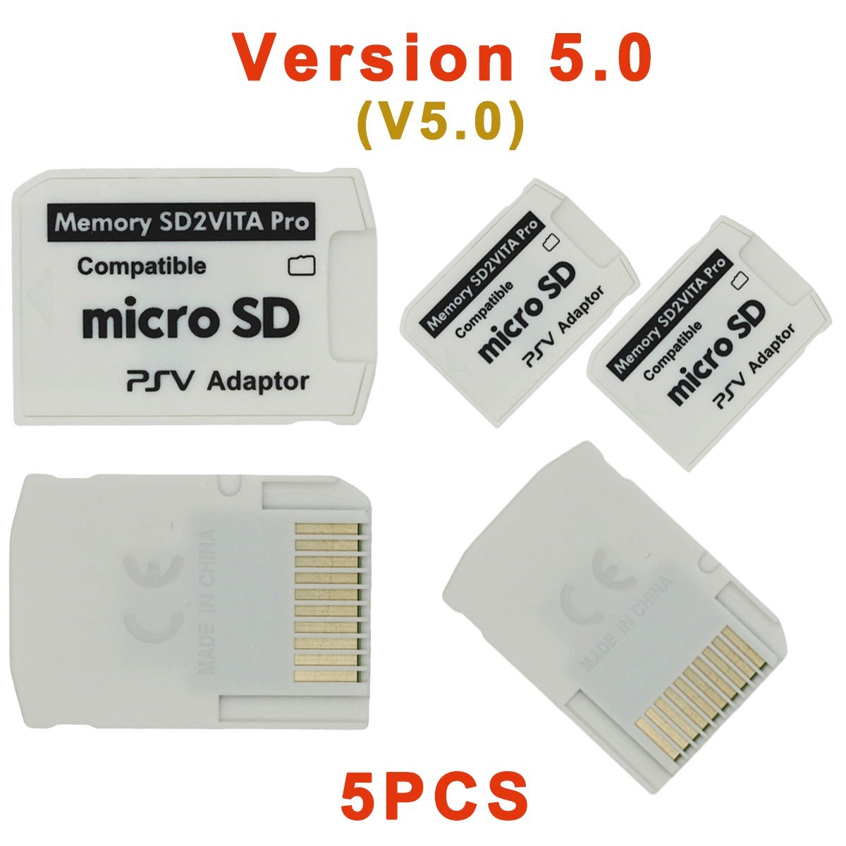 Lot V 5.0/V6.0 Micro SD to Vita Memory Card Adapter SD2VITA For PS PSV 1000/2000
