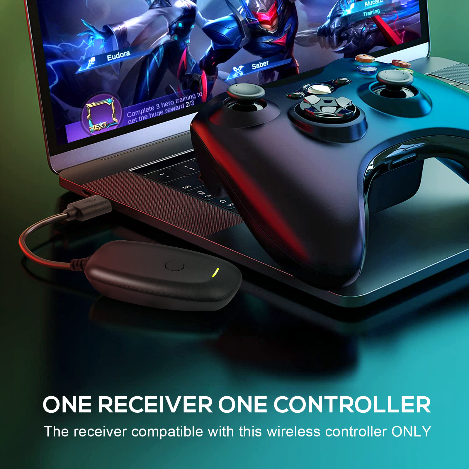 Wireless Controller USB For PC for Xbox 360 Console / Windows 7 8 10 11 Gamepad