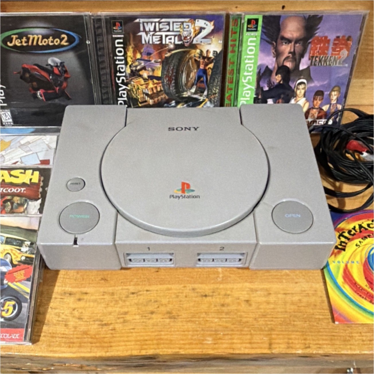 Sony PlayStation 1 Console Bundle + 12 Games and 2 Demo Discs Tested
