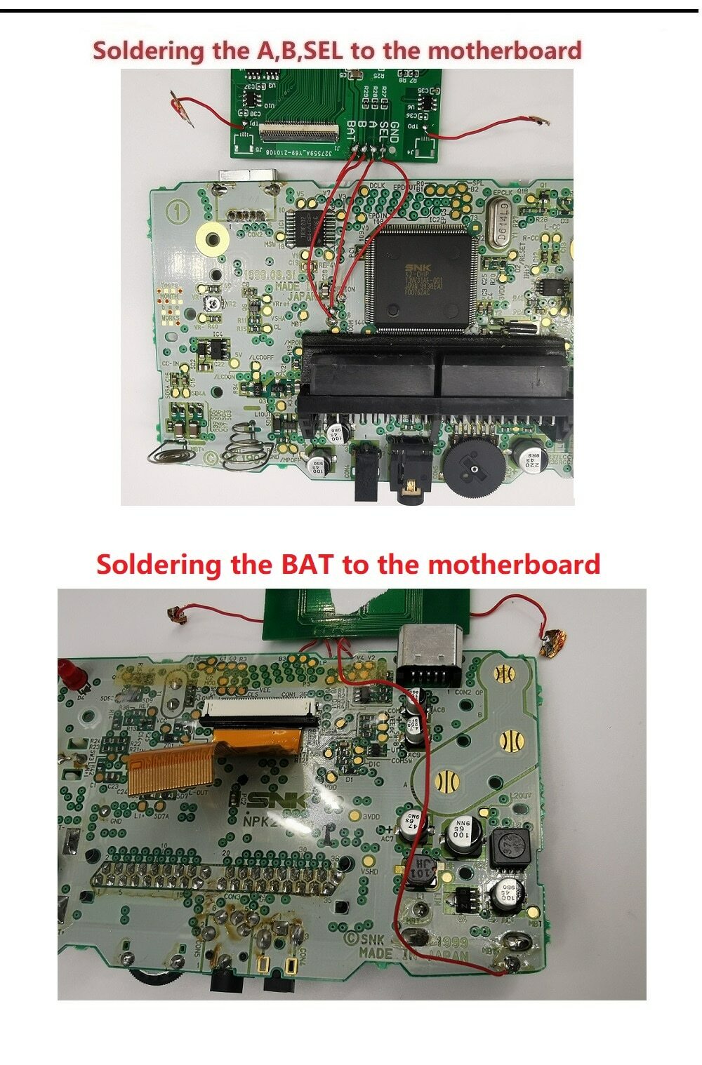 Neo Geo Pocket Color SLIM OSD Q5 IPS Backlight Mod Kit
