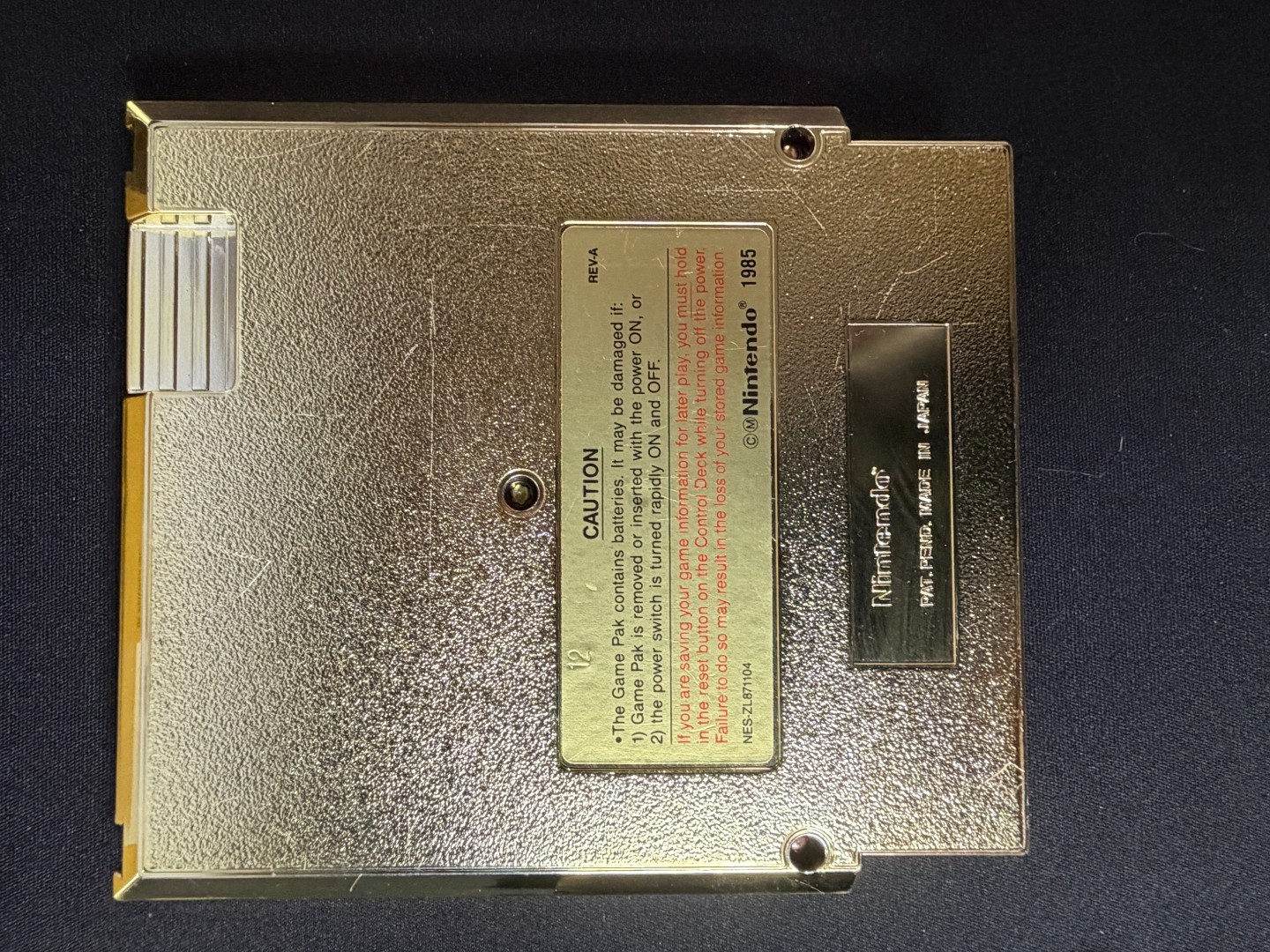 Legend of Zelda Nintendo NES Gold Cartridge + Original Box 1987 No Manual