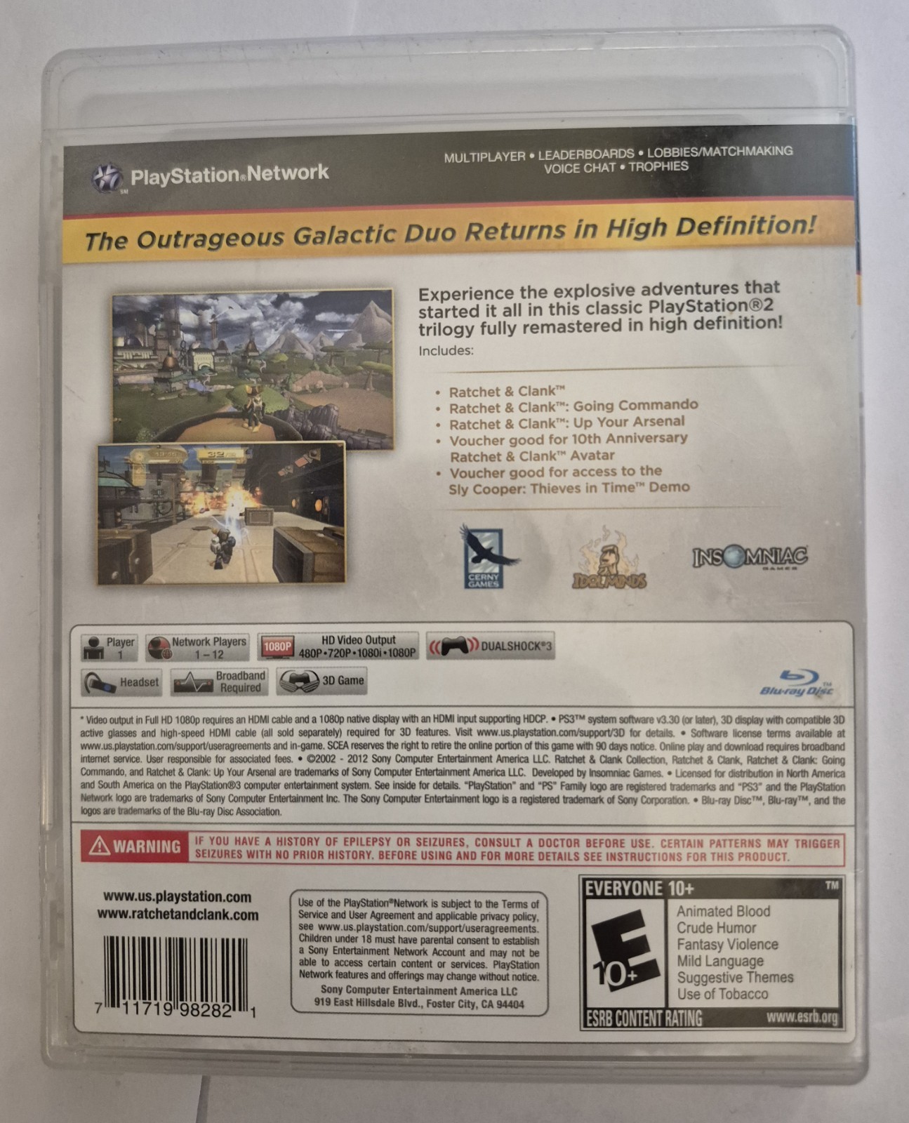 Ratchet & Clank Collection Sony PlayStation 3 PS3 3 game set CIB COMPLETE insert