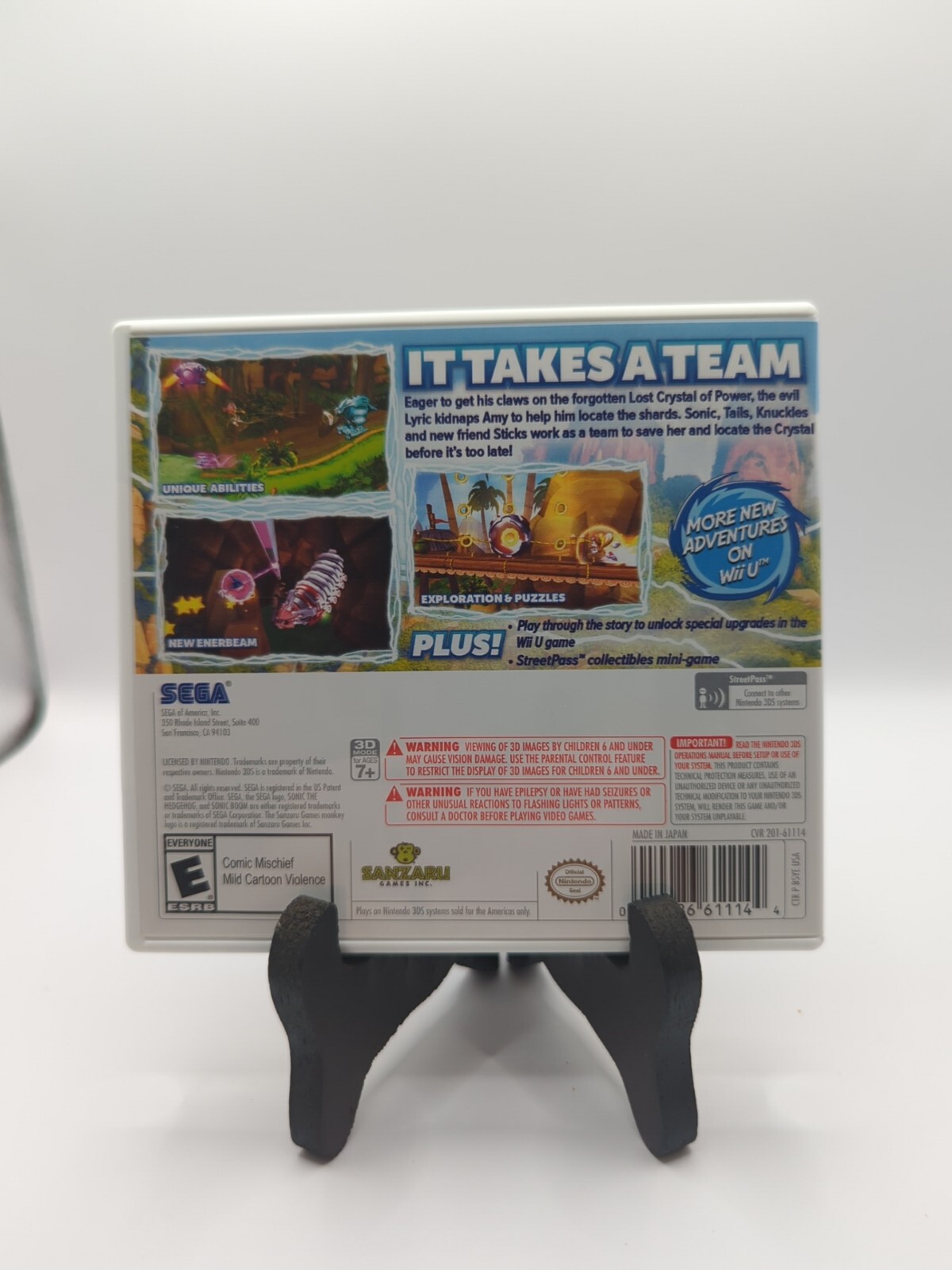 Sonic Boom: Shattered Crystal (Nintendo 3DS, 2014) Complete with Manual Tested