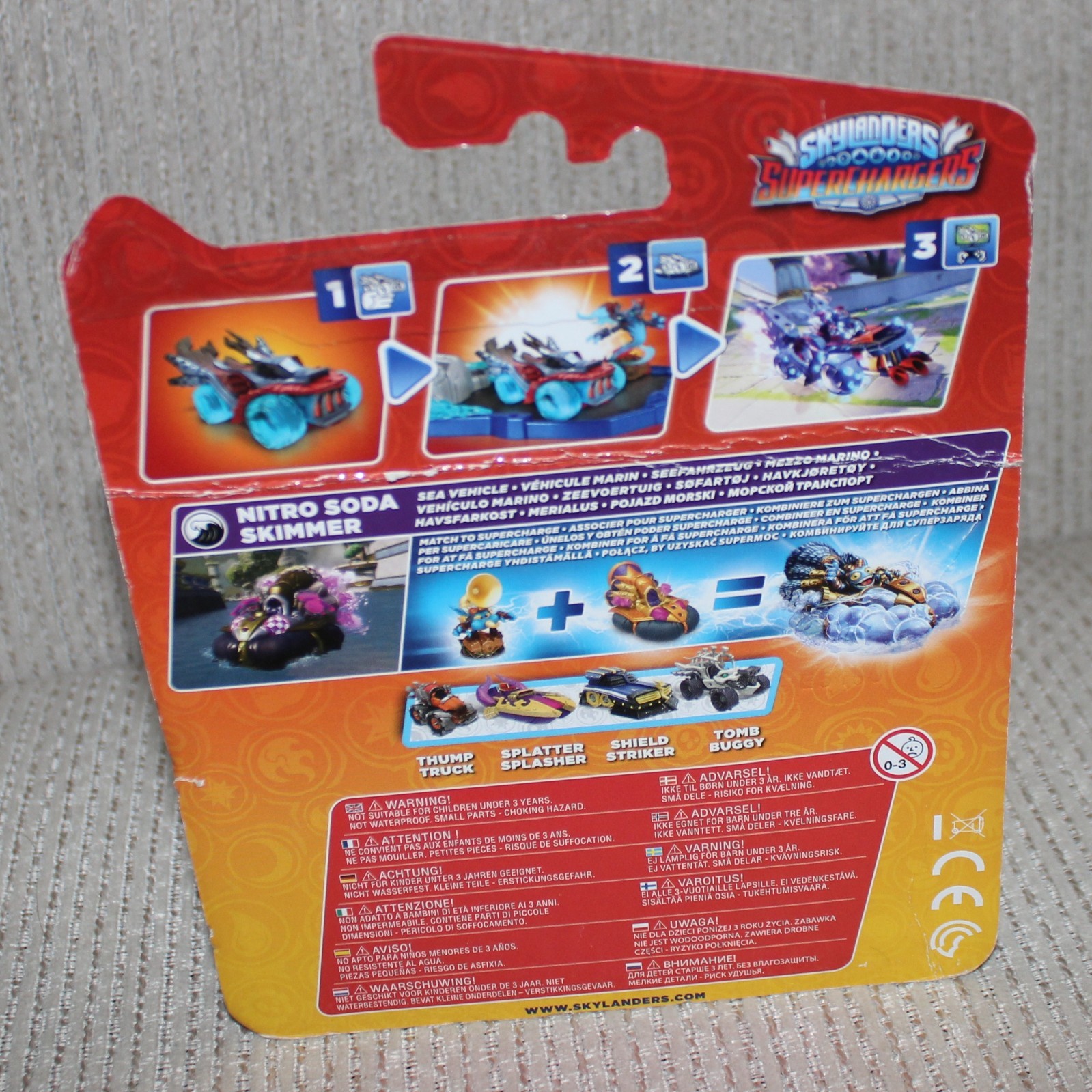 Skylanders Superchargers Nitro Soda Skimmer 2015 Magic Vehicle w/ Sticker Sheet