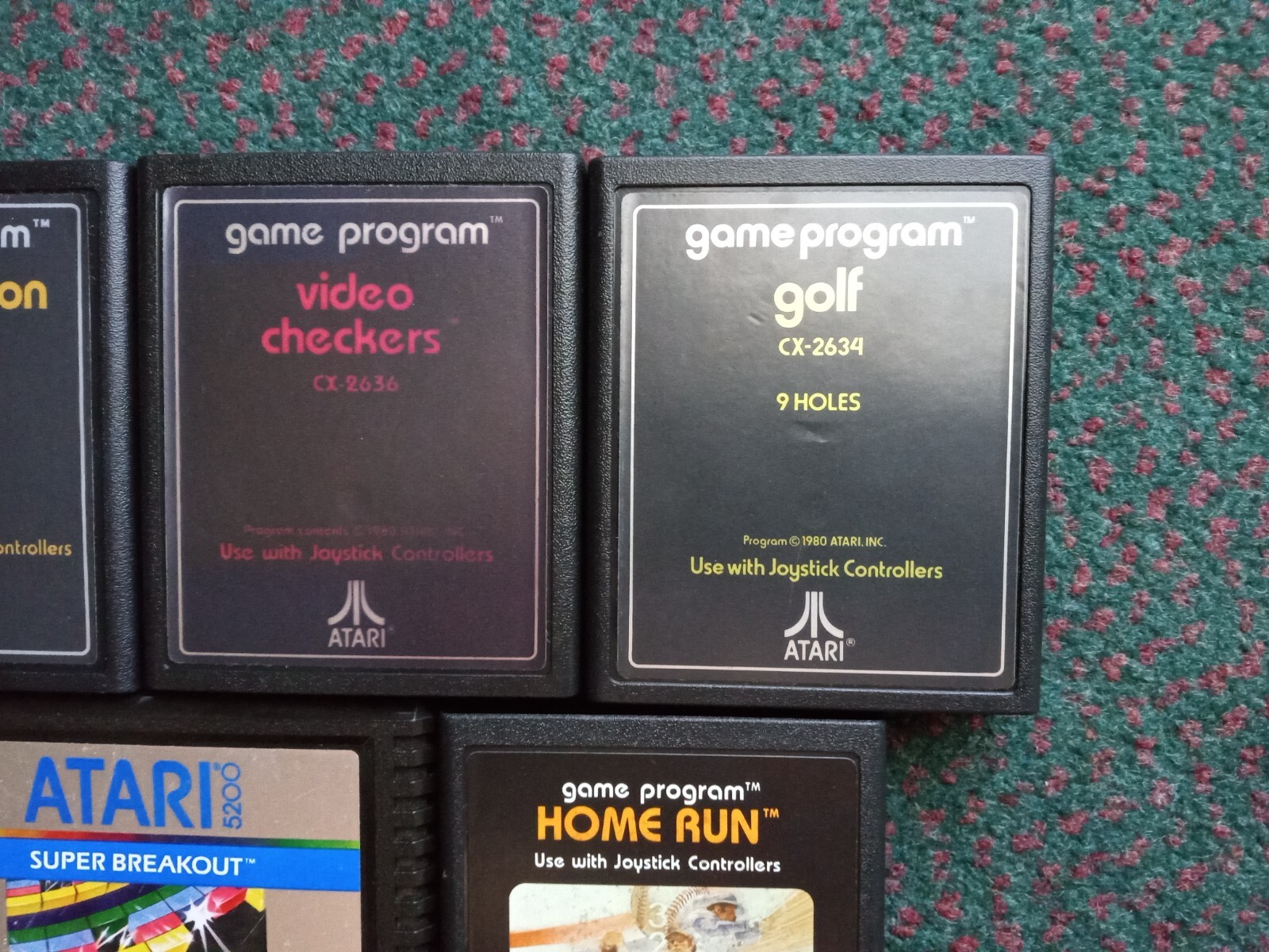 Lot of 8 Atari 5200, 2600 games. Tested, working