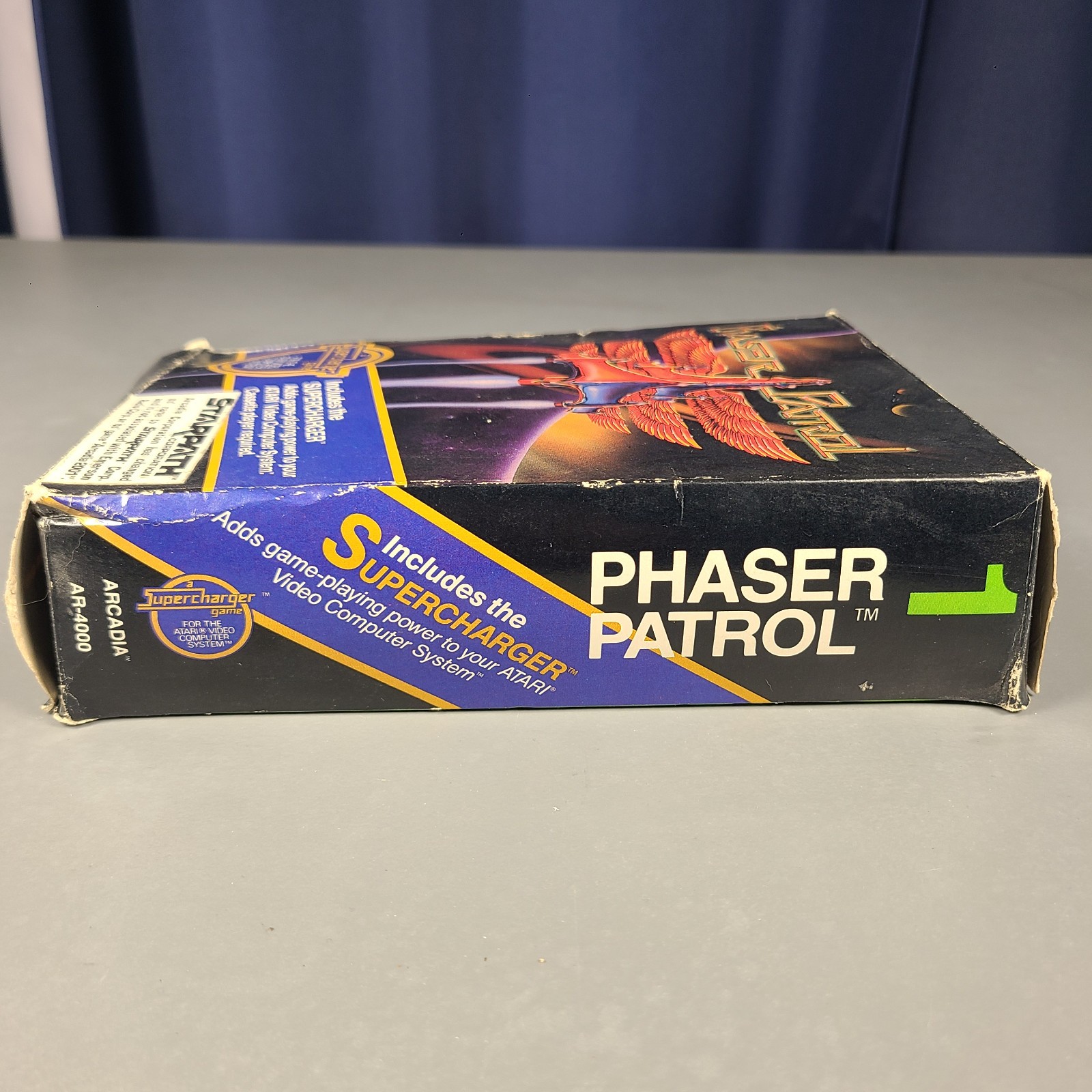 Phaser Patrol Atari 2600 w/ Supercharger Unit – Arcadia / Starpath AR-4000 1982
