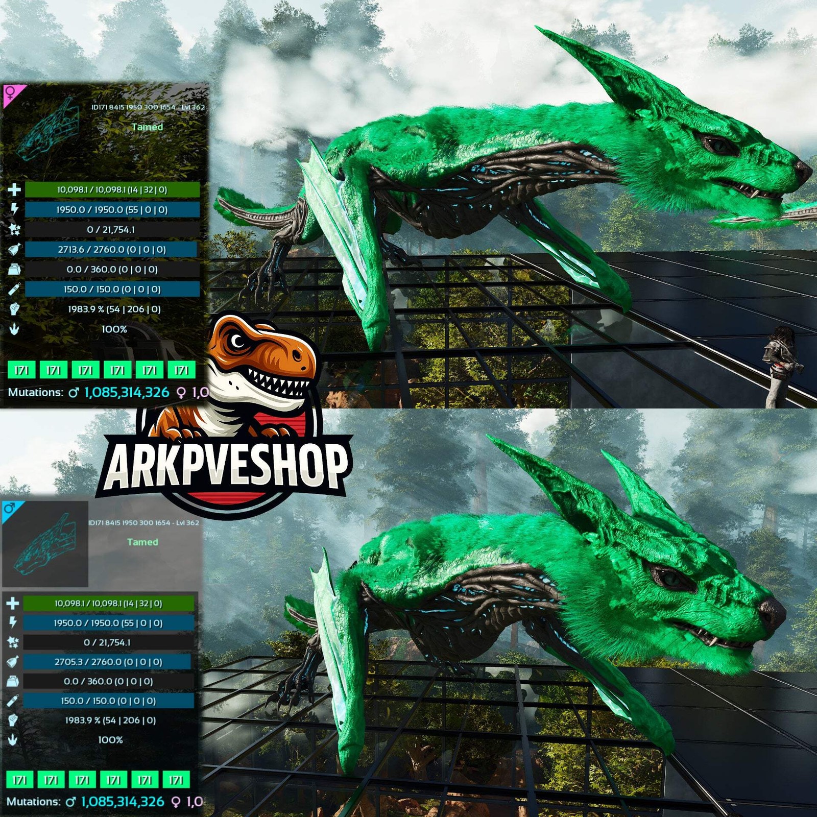 ASA PVE 🦖ARK Survival Ascended Managarmr 1983.9%Melee