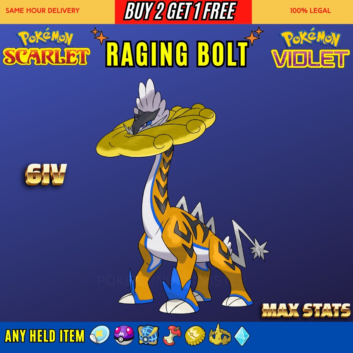 Pokemon Scarlet And Violet- Raging Bolt