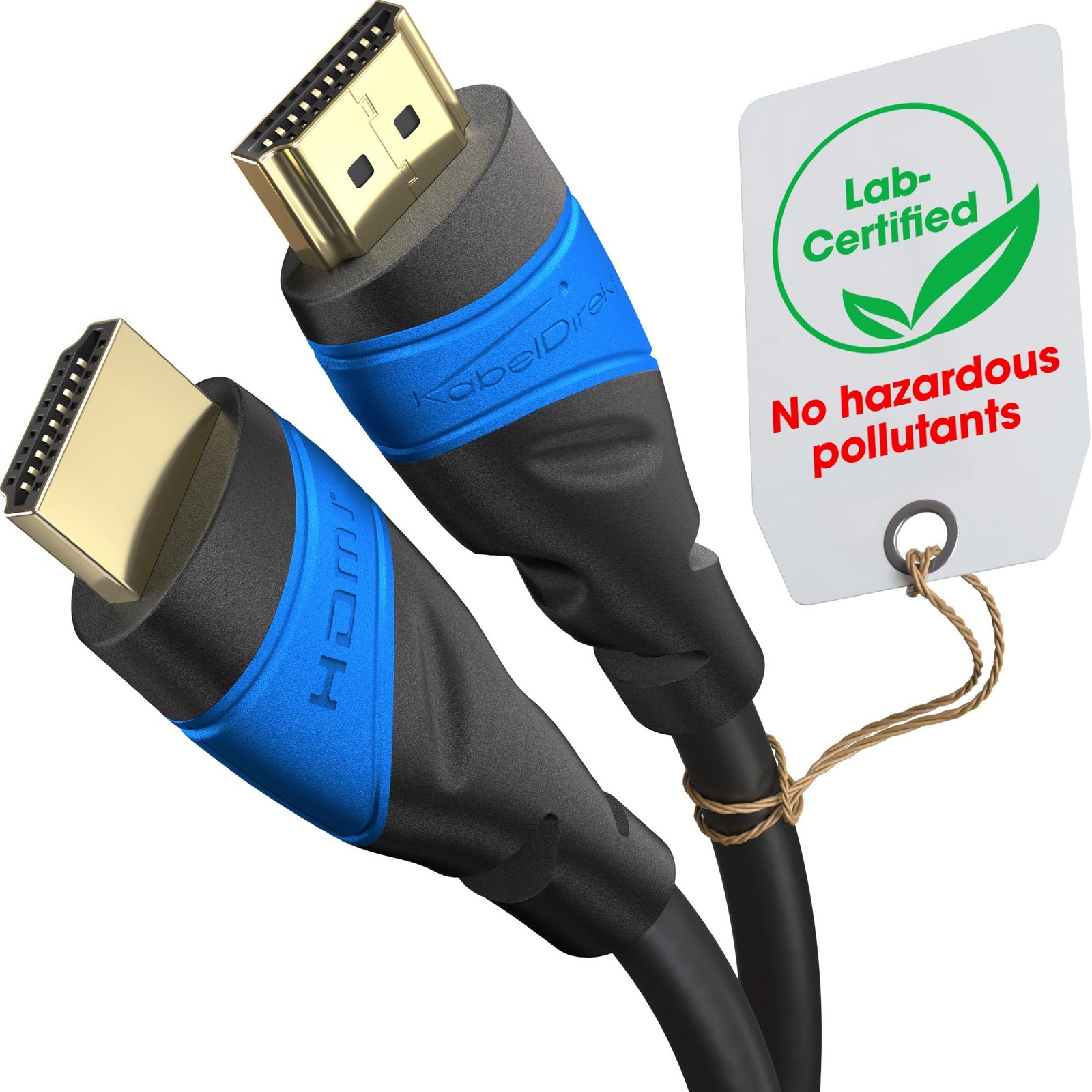 KabelDirekt – 8K / 4K HDMI Cable – 6ft & More 6 ft (Pack of 1), Black/Blue