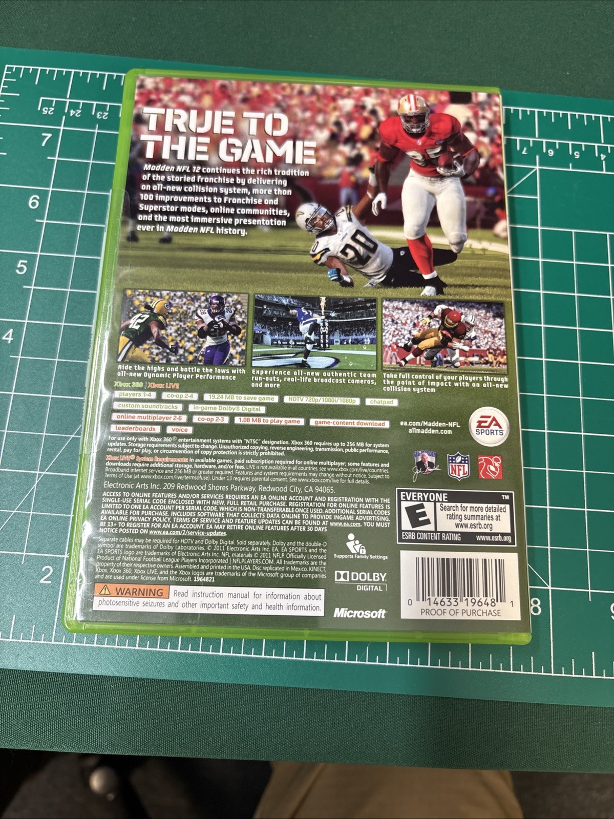 Madden NFL 12 (Microsoft Xbox 360, 2011) No Manual Untested