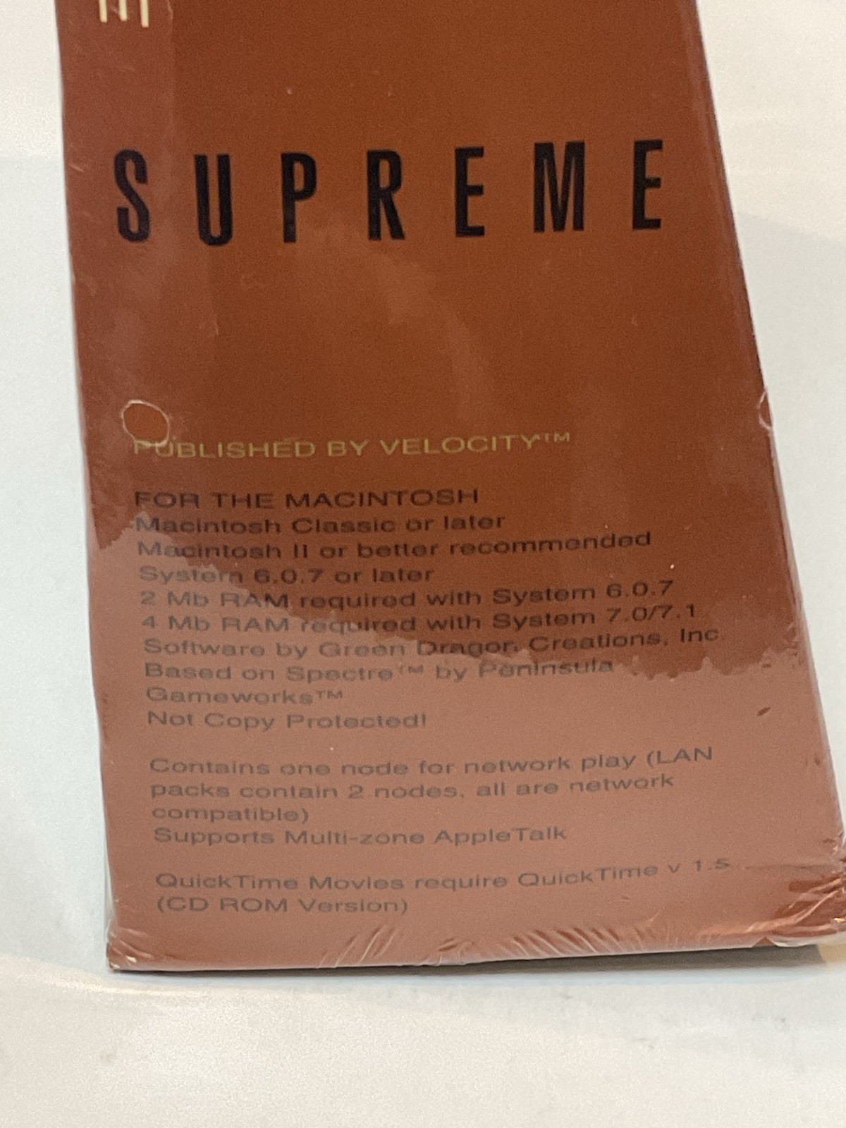 Vintage Macintosh Spectre Supreme By Velocity- Big Box 1993 – NOS Sealed