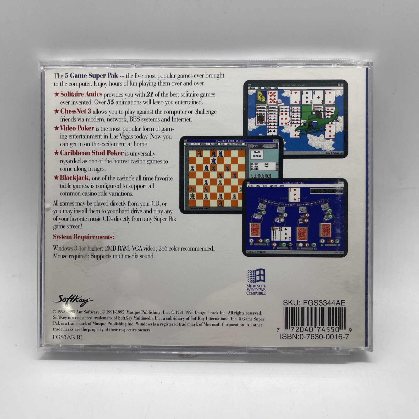 5 GAME SUPERPACK (PC, 1995)