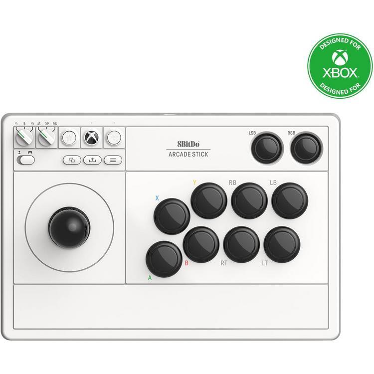 8Bitdo Arcade Stick (White) for Xbox Series X|S and Xbox One Arcade Fight Stick