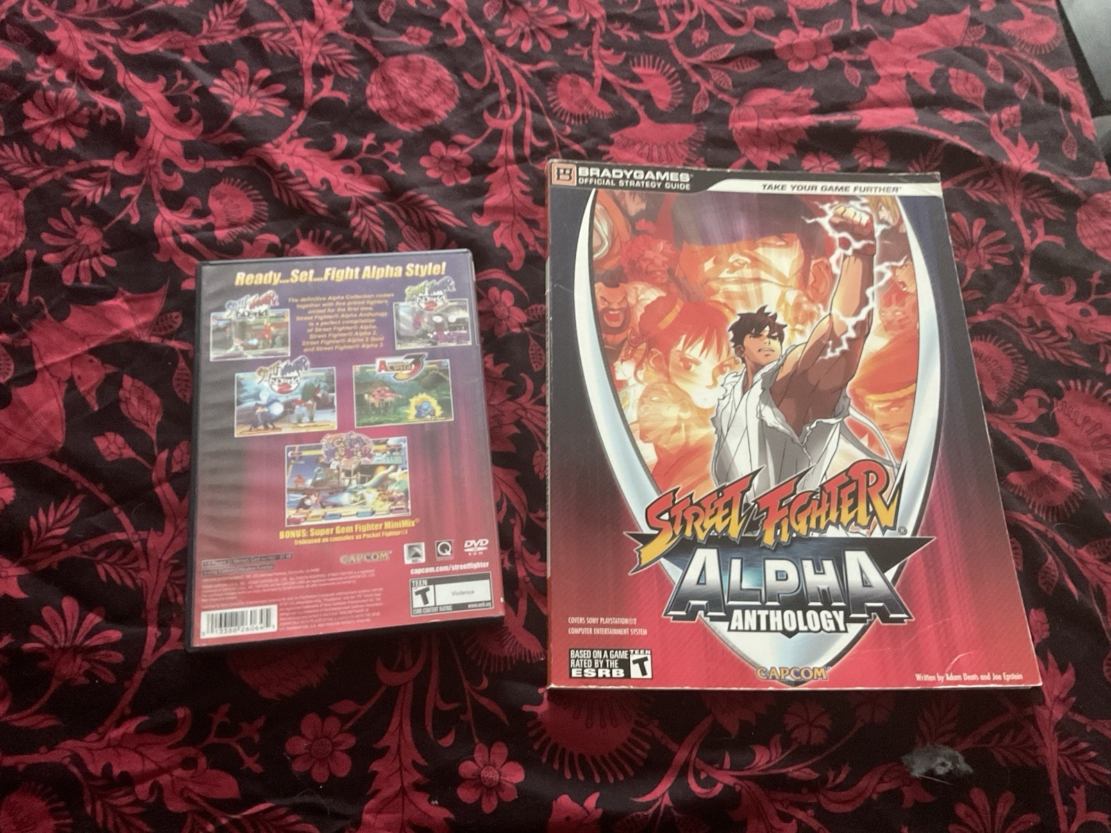 Street Fighter Alpha Anthology for PlayStation 2 with strategy guide.