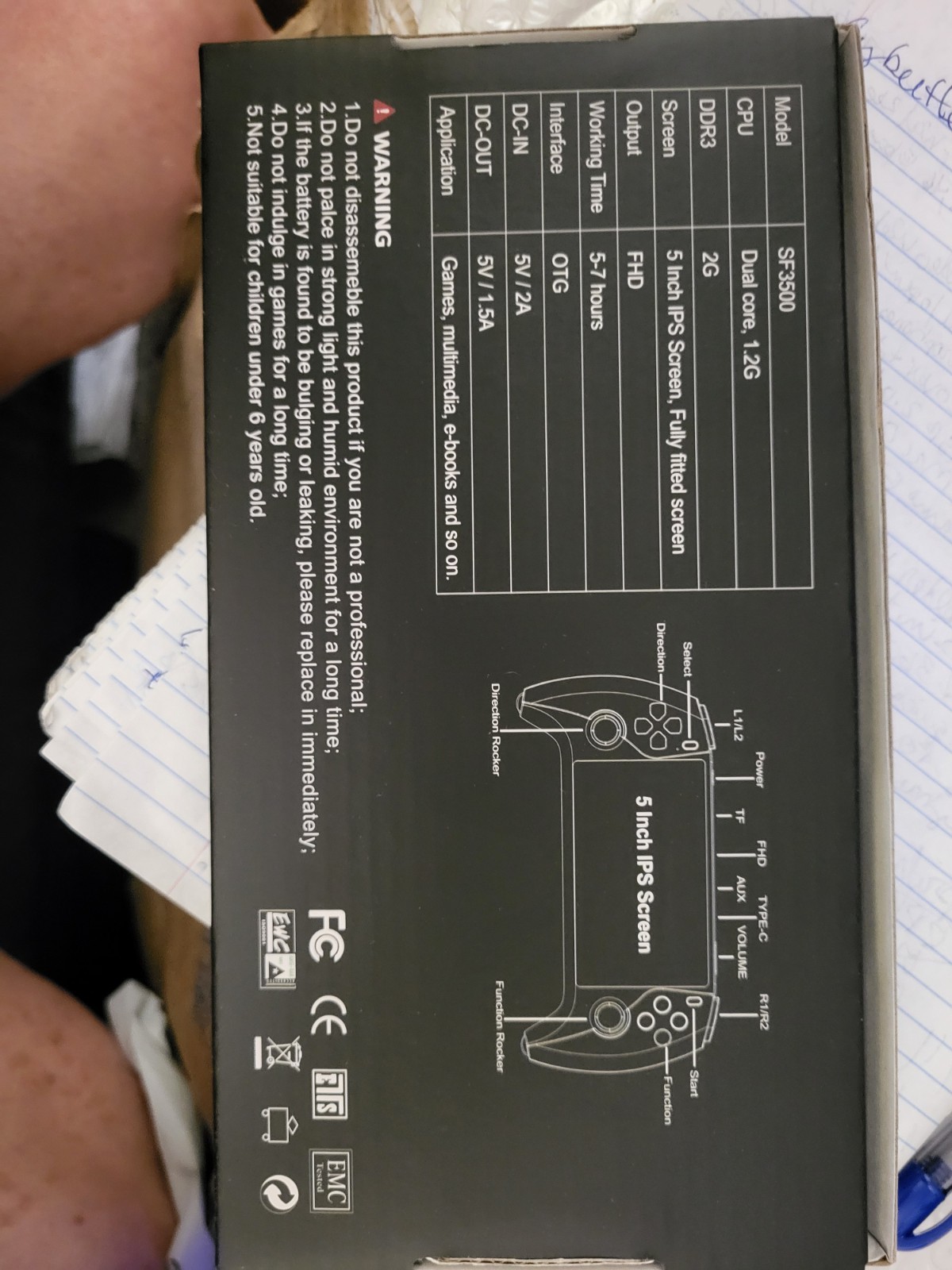SF3500 Handheld Game Player